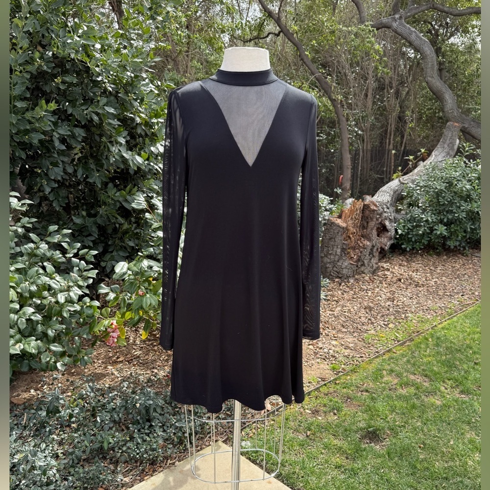 BCBGeneration mock neck illusion sheath - size S